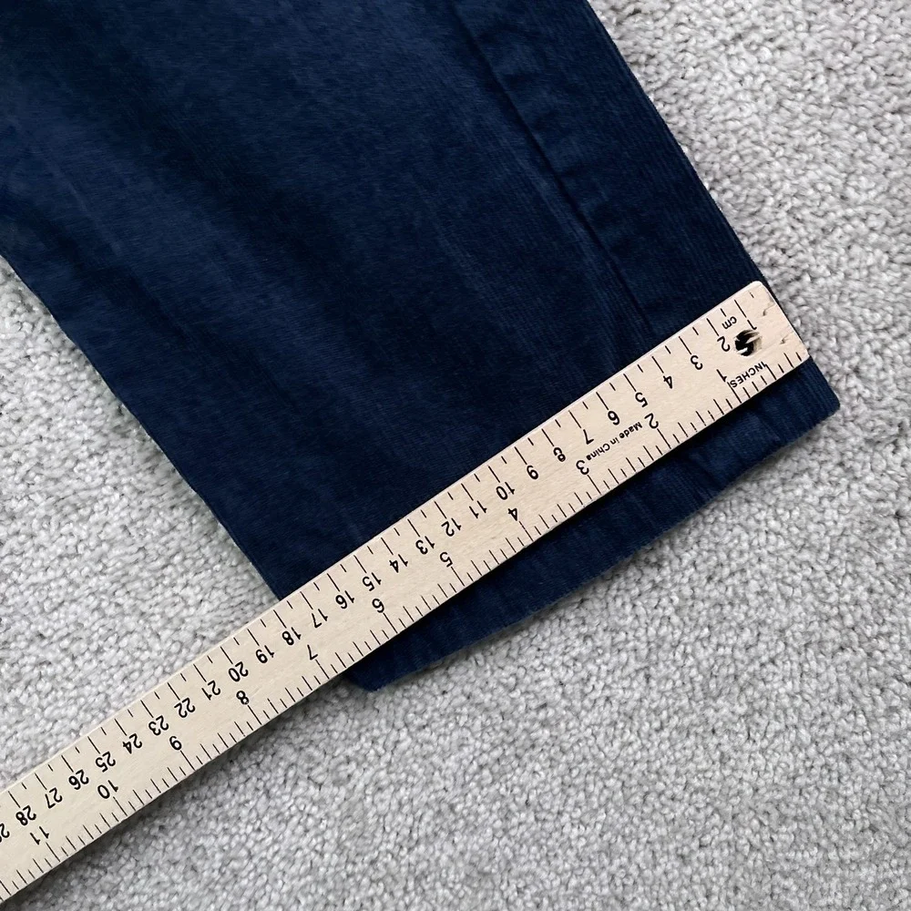 Brooks Brothers Pants Mens 36 (Fits 36x28) Blue Corduroy‎ Slim Fit Stretch Cords